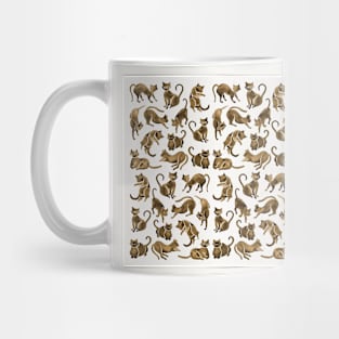 sepia cat positions Mug